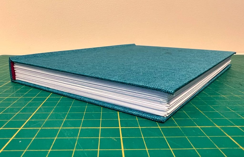 The final newly created book from the side