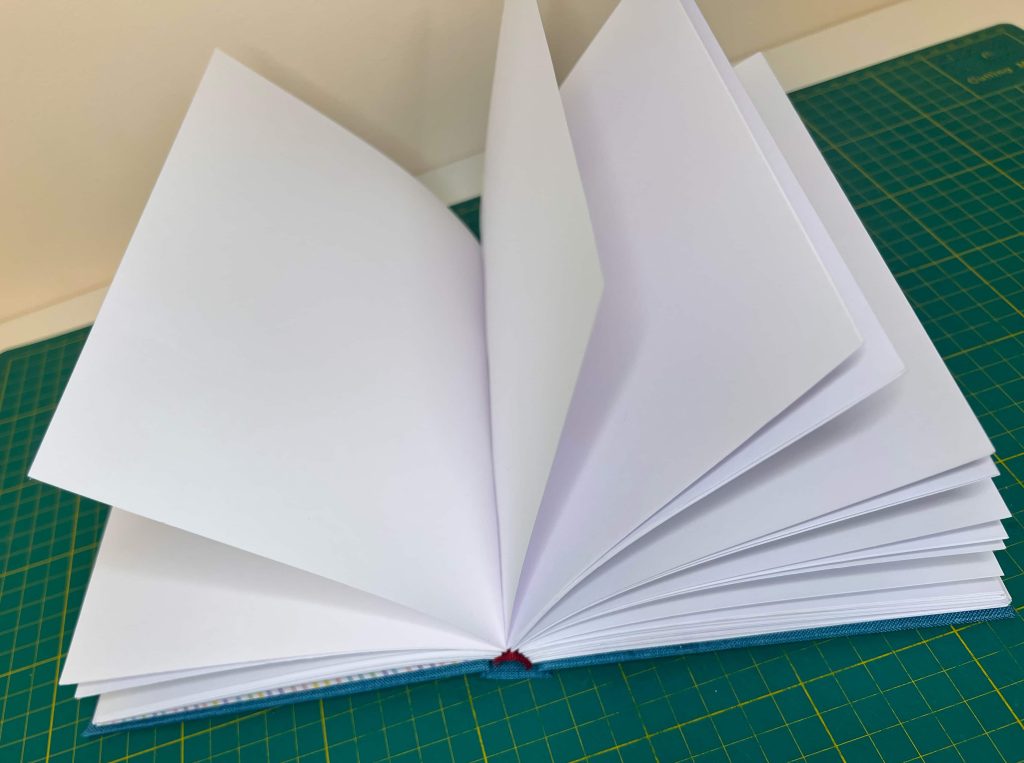 Finished notebook opened
